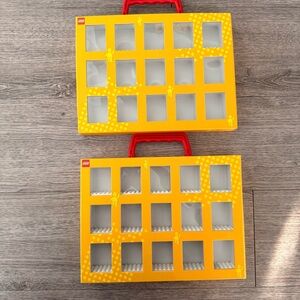 Lot of 2 LEGO 15 Minifigure Collector's Box Display Carrying Case 852820